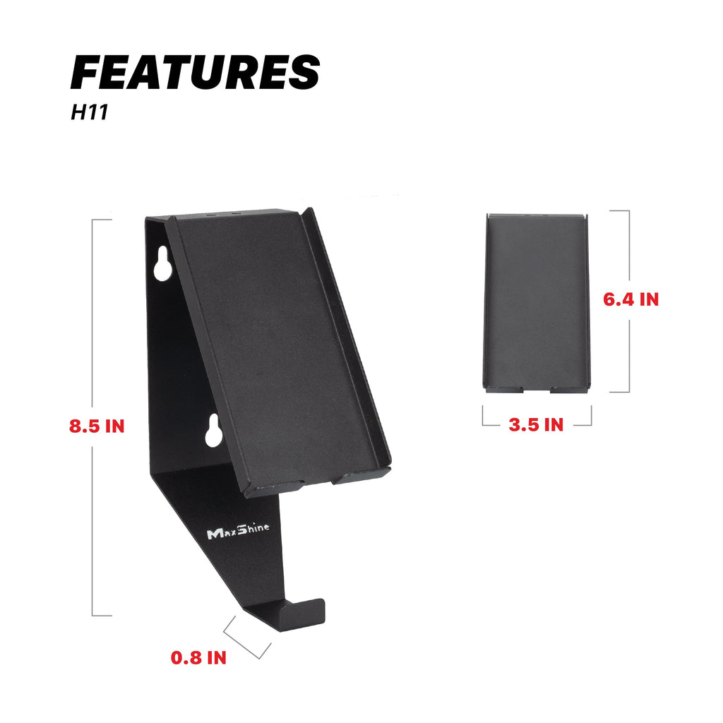 Wall Mount Phone Holder and Headphone Rack