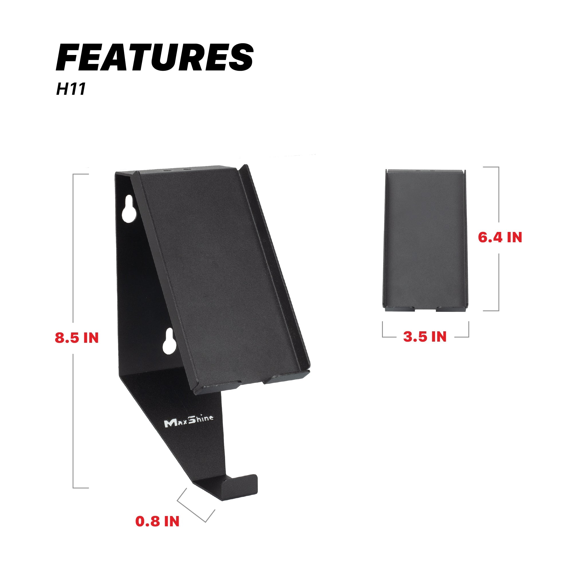 Wall Mount Phone Holder and Headphone Rack