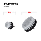 Soft Leather & Fabric Drill Brush Set