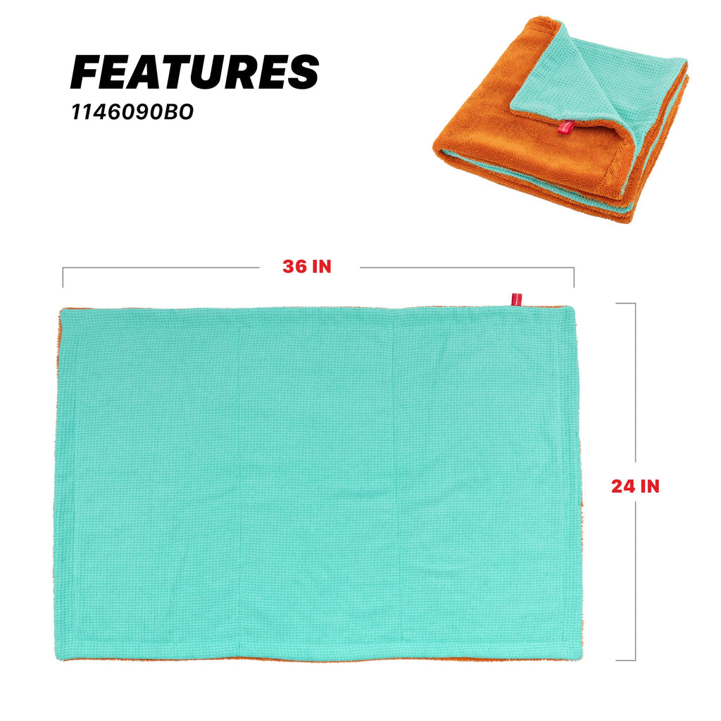 1000GSM Twisted Loop & Waffle Weave Colorful Cleaning Towel