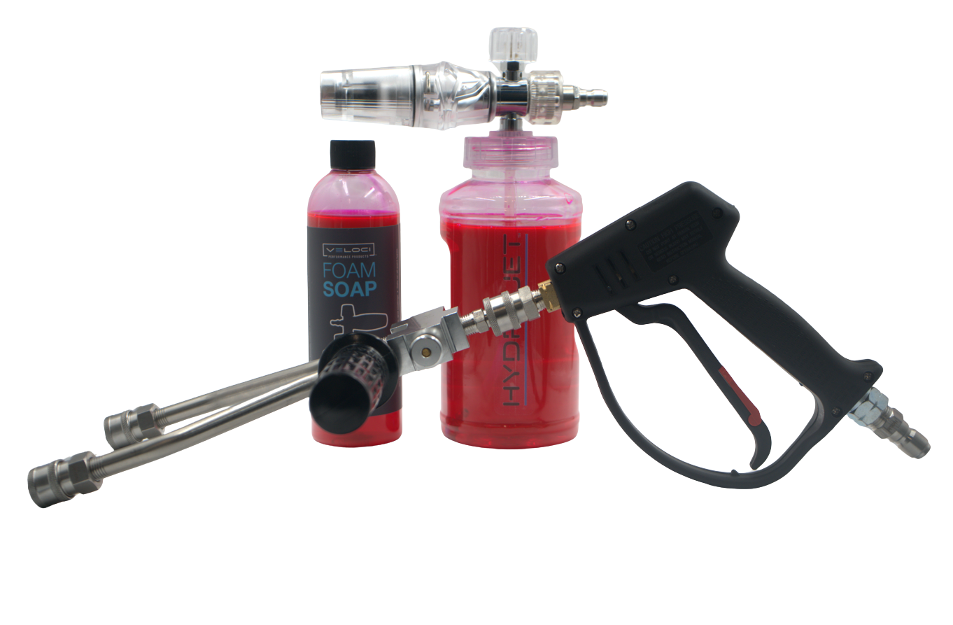 HydroJet Clear Foam Cannon, Hi/Low Switch Valve Toro Twin Lances, SS QC's, and Soap