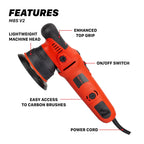 Dual Action Polisher For Car Detailing | M8S V2 - 5in Plate, 8mm Throw, 1000W