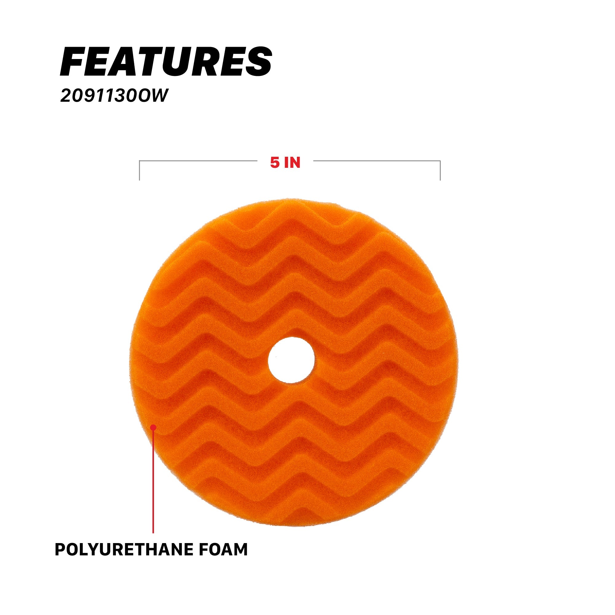 Foam Cutting Pad | AIO Foam Cutting & Polishing Pad - 5in, 6in