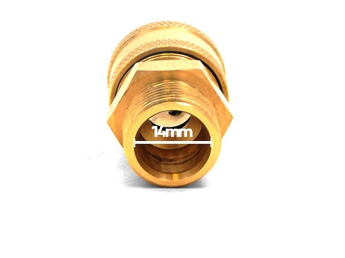 COUPLER BRASS 3/8 QC X M22 M