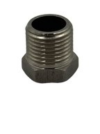 STAINLESS STEEL HEX BUSHING 1/2" MPT X 3/8" FPT