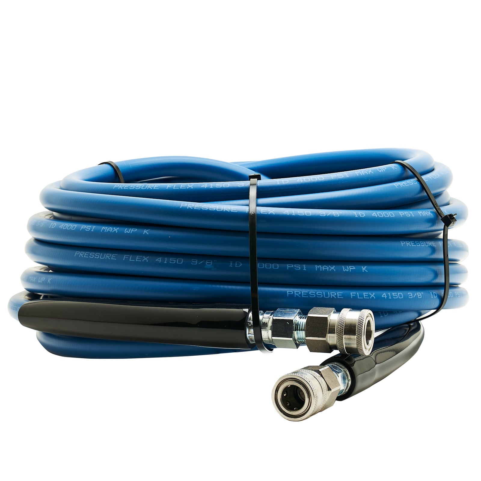 3/8" Kobrajet Blue Smooth Hose, 4300 PSI, 75 FT, Non-Marked, Stainless Steel Couplers