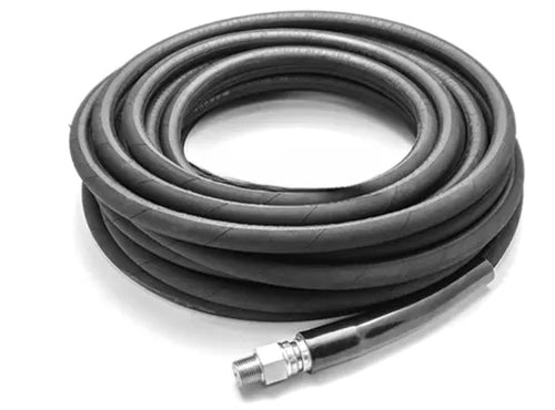 3/8" KobraJet Carbon Jacketed Black Hose, 4300 PSI, 100 FT, W/Swivel ends