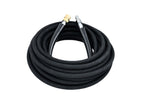 3/8" Kobrajet Black Hose, 4300 PSI, 50 FT, Brass Socket and Plated Steel Plug.