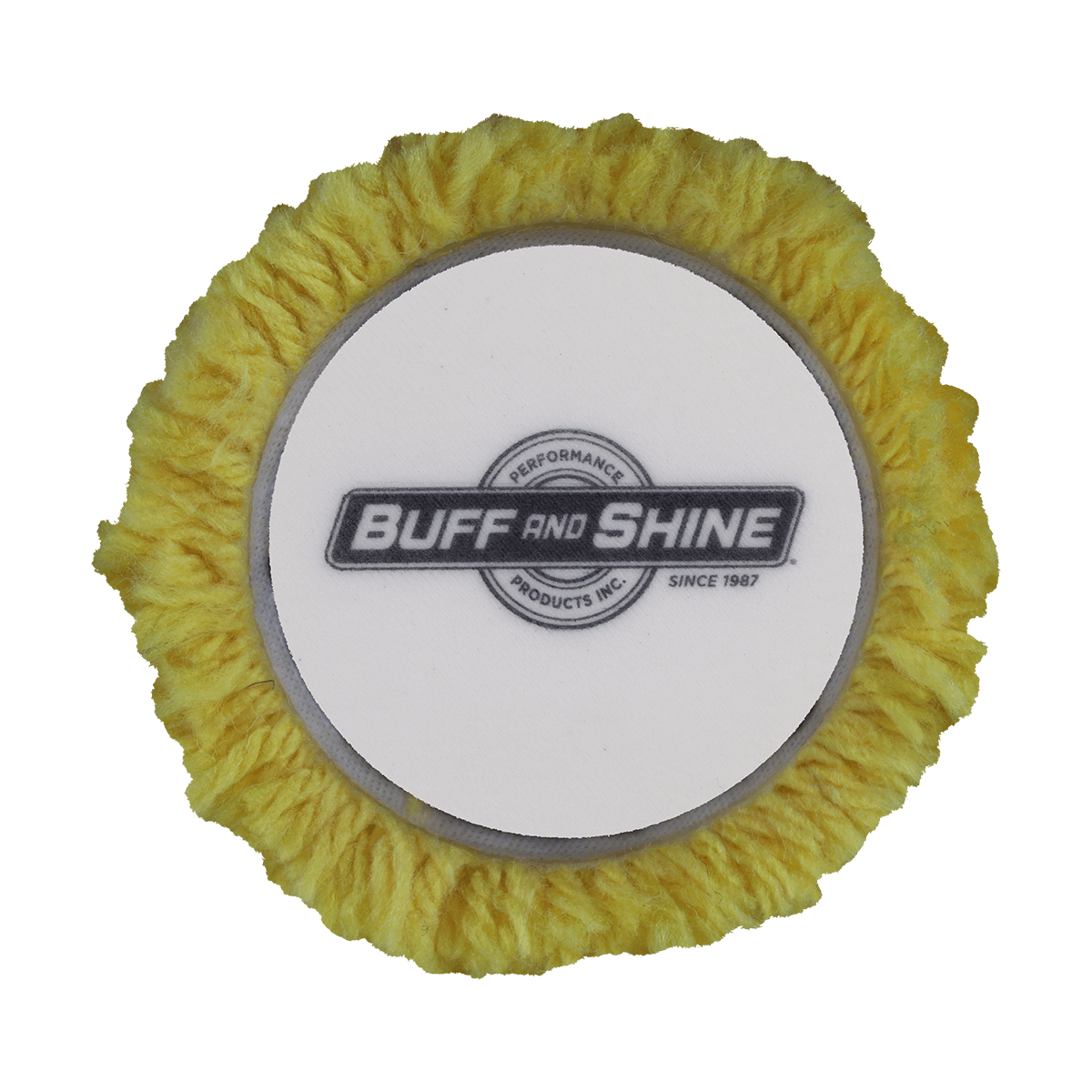 301GY - 3" Yellow Wool Blend (4 Ply Twist) Grip Wool Pad - Polishing
