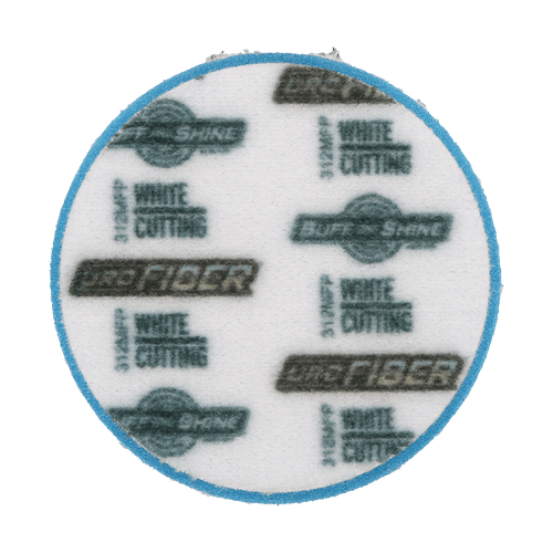 312MFP - 3" URO Fiber® Microfiber Pad (White Fibers) Light Blue Foam Interface (Edge Bevel) - Cutting