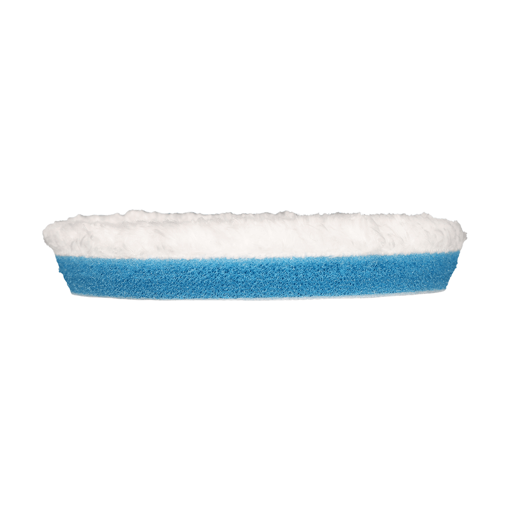 312MFP - 3" URO Fiber® Microfiber Pad (White Fibers) Light Blue Foam Interface (Edge Bevel) - Cutting
