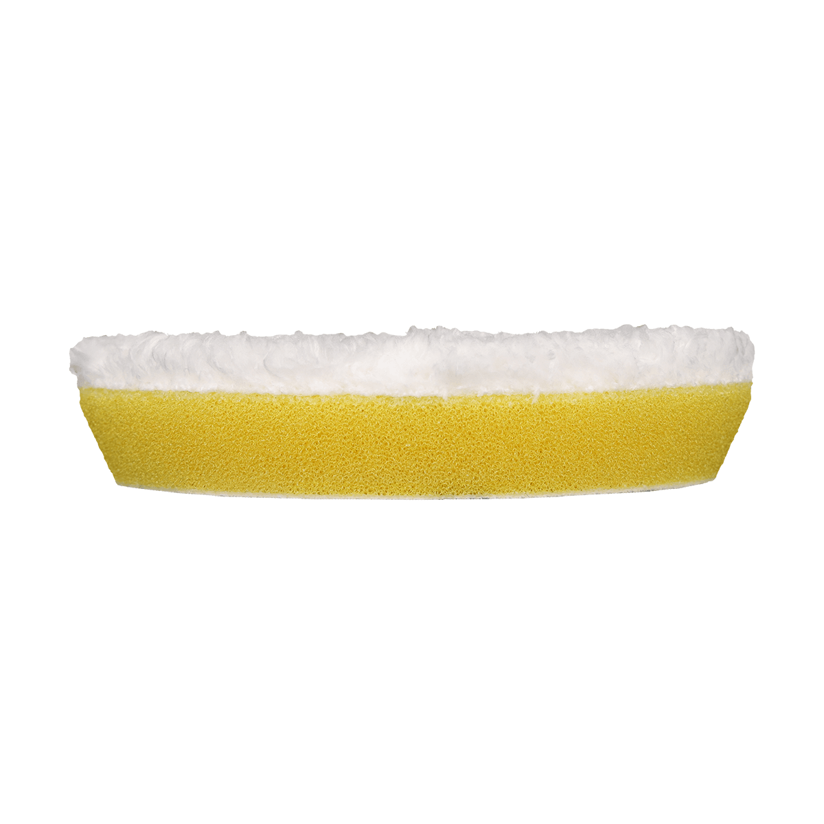 322MFP - 3" URO Fiber® Microfiber Pad (White Fibers) Dark Yellow Foam Interface (Edge Bevel) - Polishing