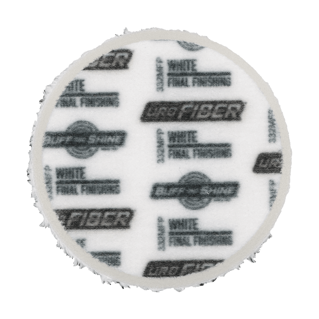 332MFP - 3" URO Fiber® Microfiber Pad (White Fibers) White Foam Interface (Edge Bevel) - Final Finishing