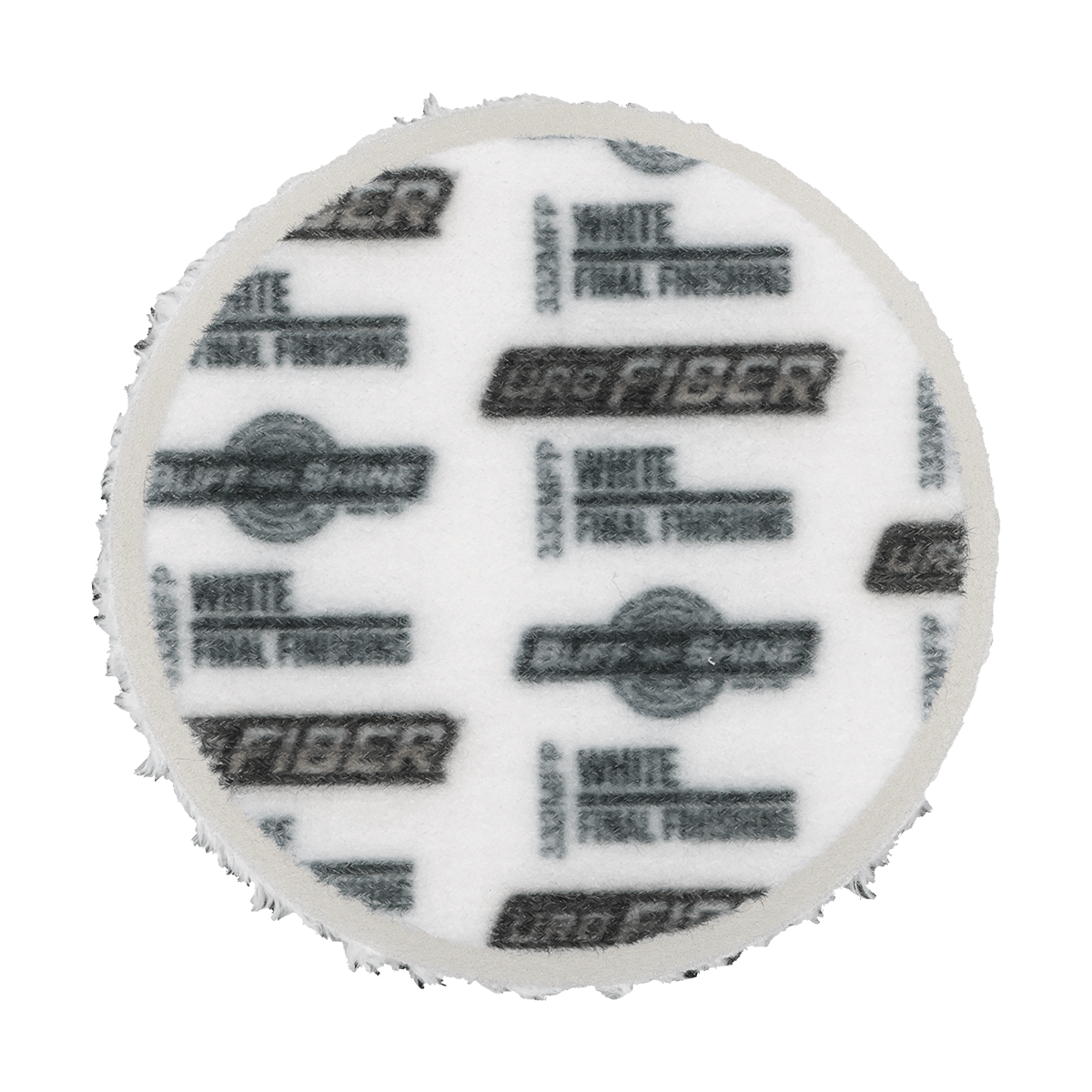332MFP - 3" URO Fiber® Microfiber Pad (White Fibers) White Foam Interface (Edge Bevel) - Final Finishing