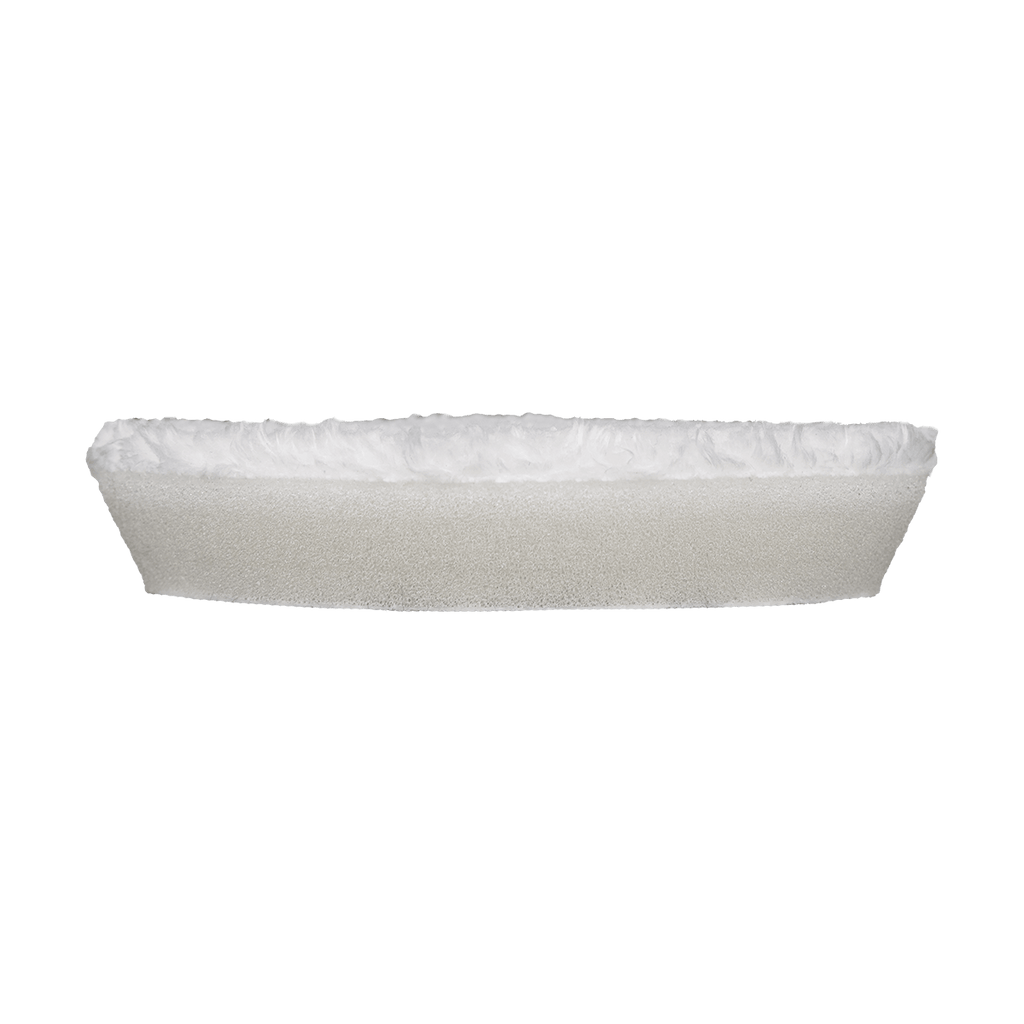 332MFP - 3" URO Fiber® Microfiber Pad (White Fibers) White Foam Interface (Edge Bevel) - Final Finishing