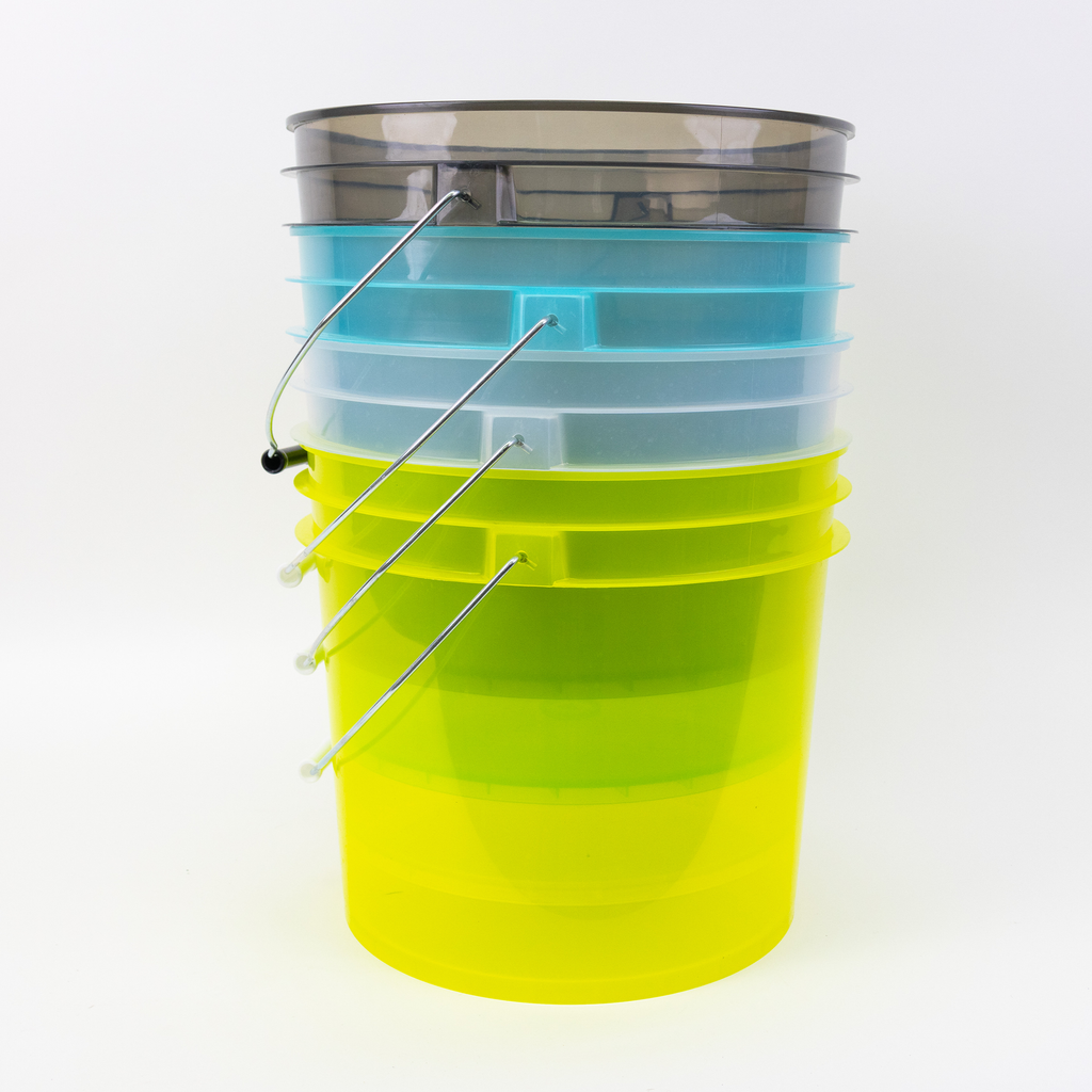 Transparent Bucket, 3.5 Gallon, Pack of 12