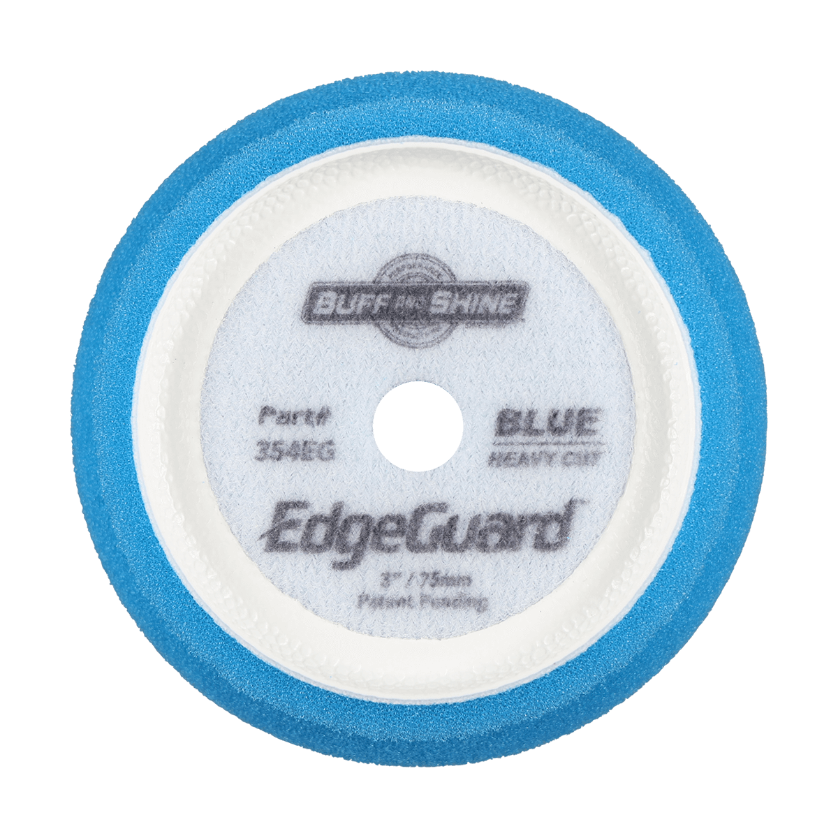 354EG - 3" Blue Coarse EdgeGuard™ Foam Pad - Heavy Cut
