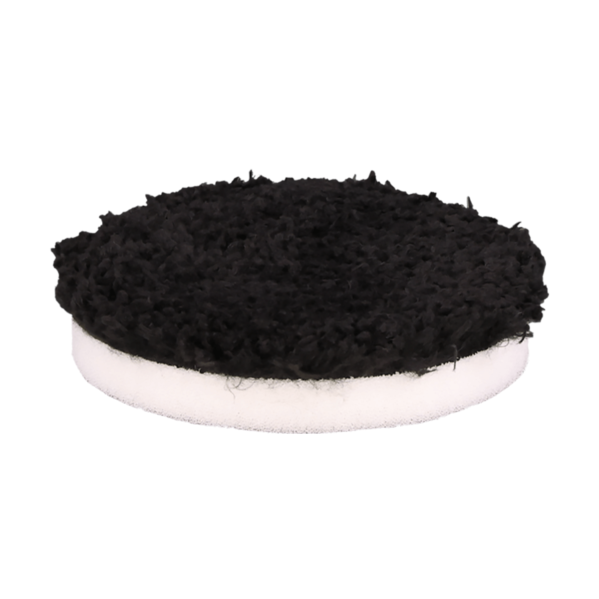 392MFP-BK - 3" URO Fiber® Microfiber Pad (Black Fibers) White Foam Interface - Finishing
