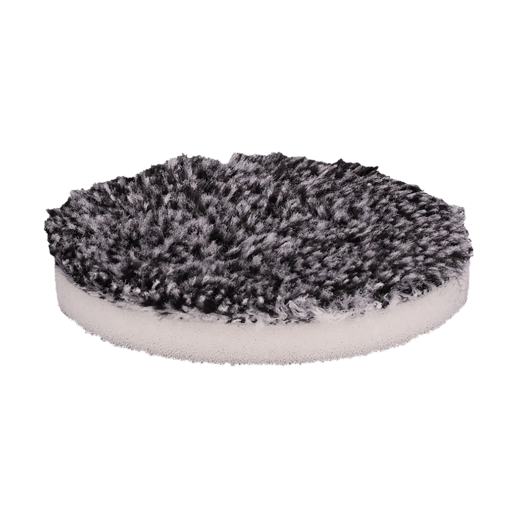 392MFP - 3" URO Fiber® Microfiber Pad (Black/White Fibers) White Foam Interface - Cutting