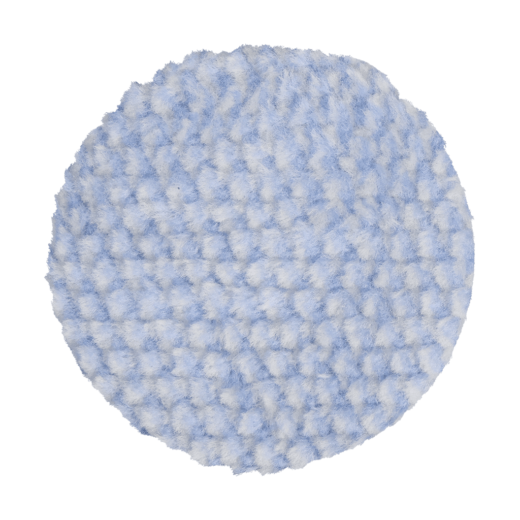 3KFWBW - 3" Blue/White 100% Knitted Wool (Edge Bevel) URO Wool® Pad - Cutting
