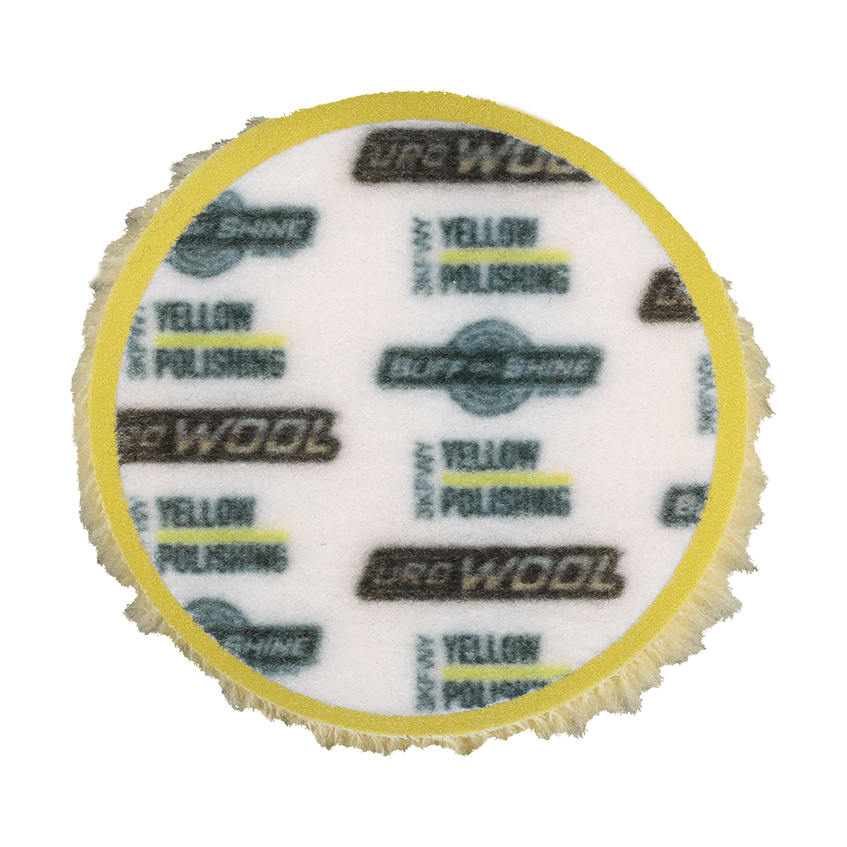3KFWY - 3" Yellow Knitted Wool (Edge Bevel) URO Wool® Pad - Polishing