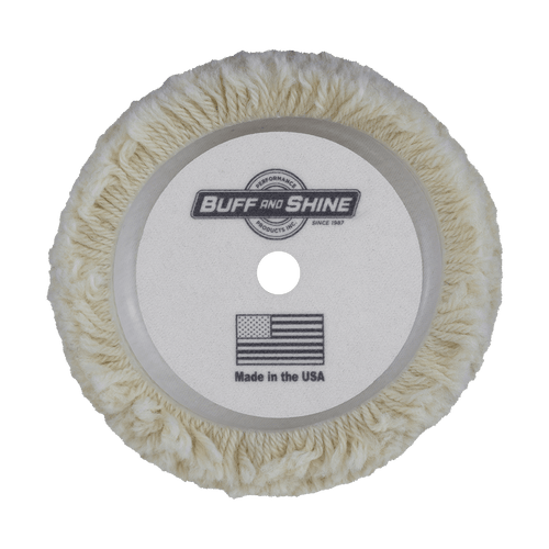 501G - 5" 100% Natural Wool (4 Ply Twist) Grip Wool Pad - Cutting