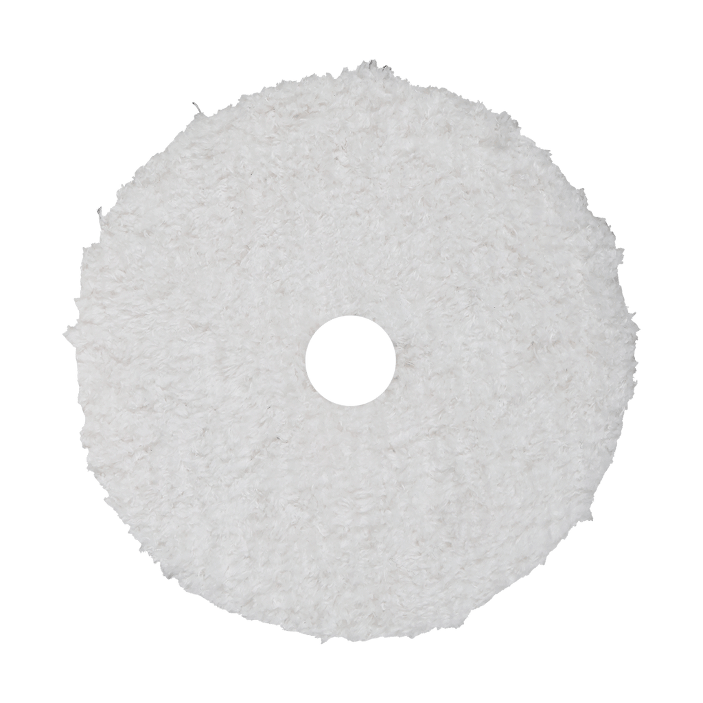 522MFP - 5" URO Fiber® Microfiber Pad (White Fibers) Dark Yellow Foam Interface (Edge Bevel) - Polishing