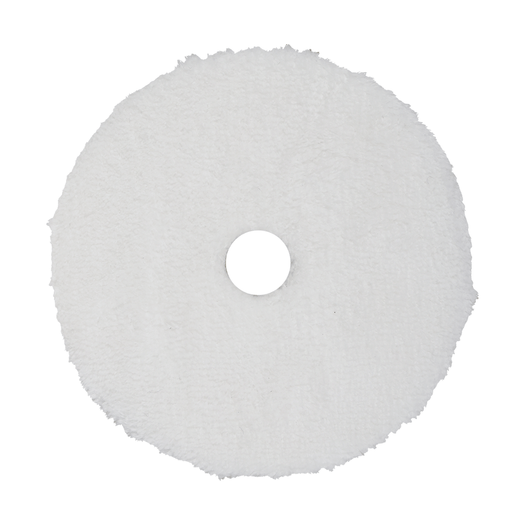 532MFP - 5" URO Fiber® Microfiber Pad (White Fibers) White Foam Interface (Edge Bevel) - Final Finishing