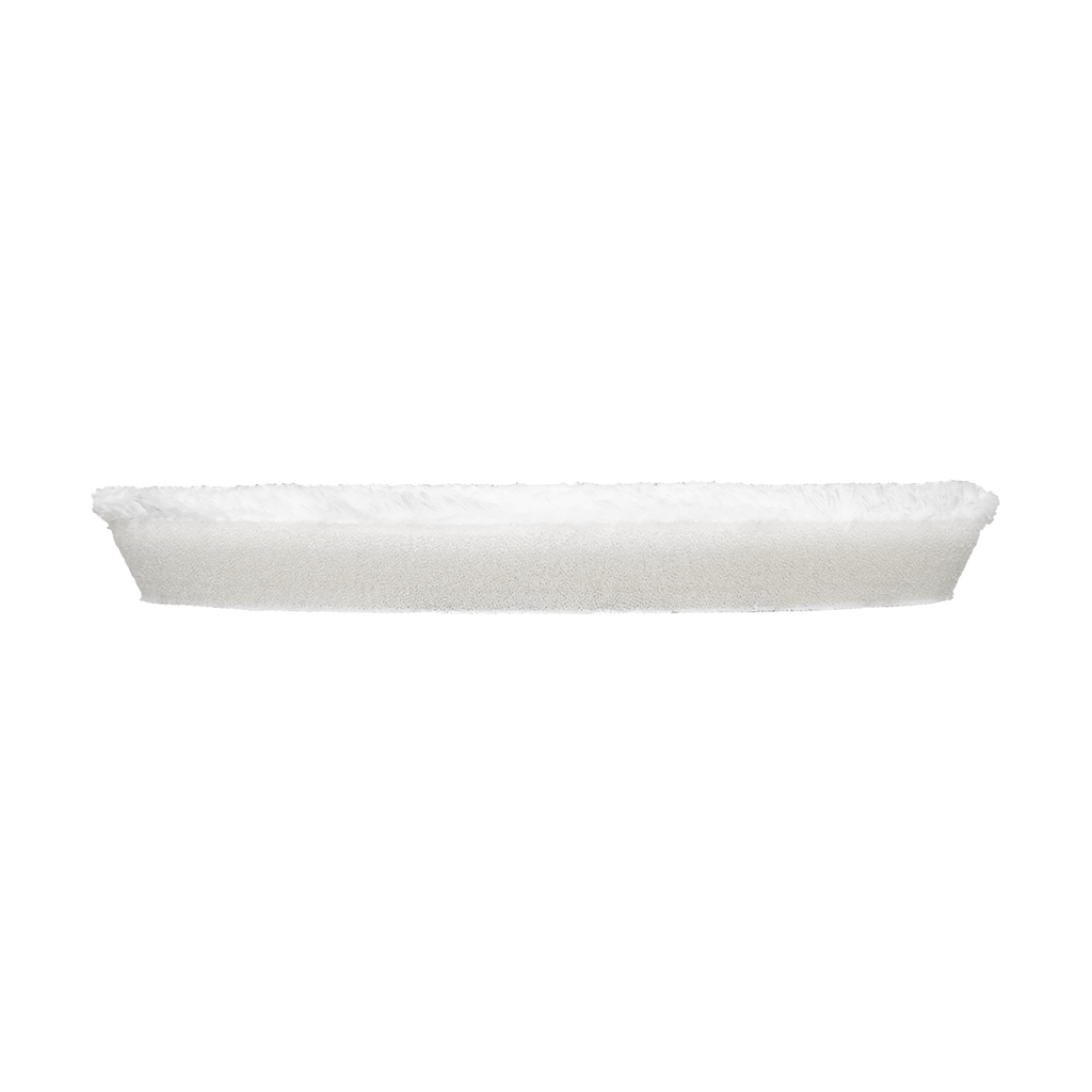 532MFP - 5" URO Fiber® Microfiber Pad (White Fibers) White Foam Interface (Edge Bevel) - Final Finishing