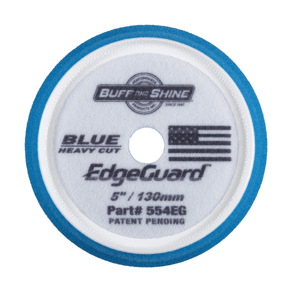 554EG - 5" Blue Coarse EdgeGuard™ Foam Pad - Heavy Cut