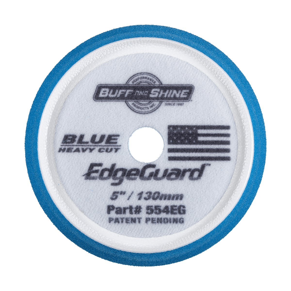 554EG - 5" Blue Coarse EdgeGuard™ Foam Pad - Heavy Cut