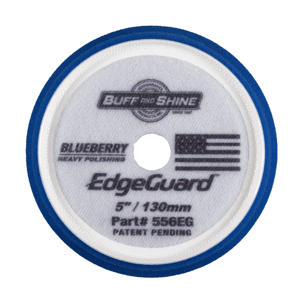 556EG - 5" Blueberry EdgeGuard™ Foam Pad - Heavy Polishing