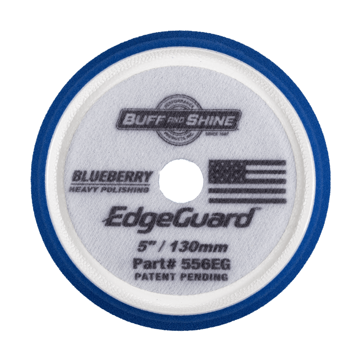 556EG - 5" Blueberry EdgeGuard™ Foam Pad - Heavy Polishing