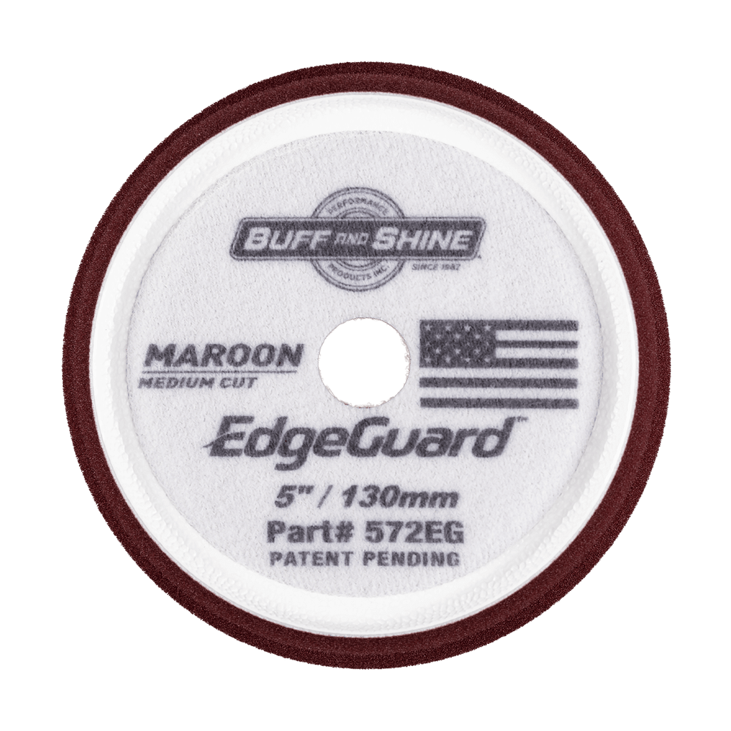 572EG - 5" Maroon EdgeGuard™ Foam Pad - Medium Cut