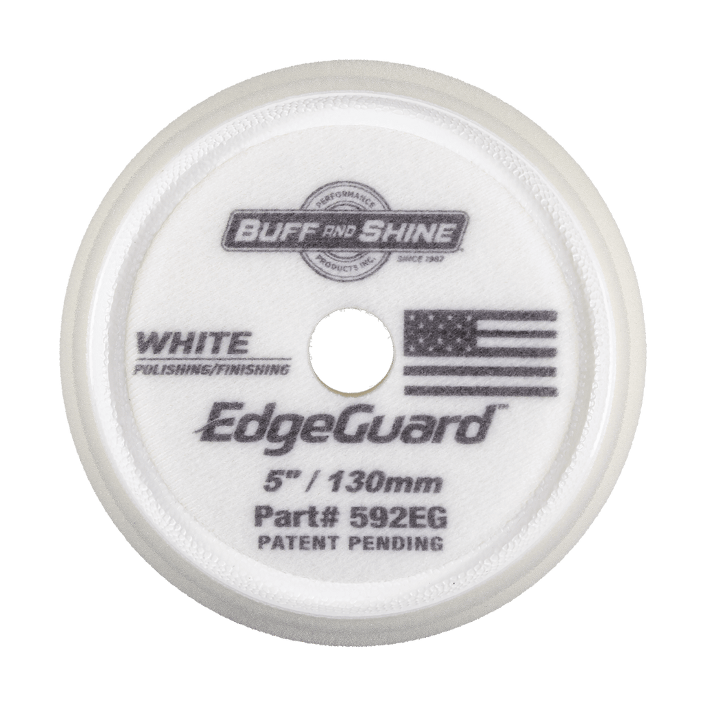 592EG - 5" White EdgeGuard™ Foam Pad - Polishing/Finishing