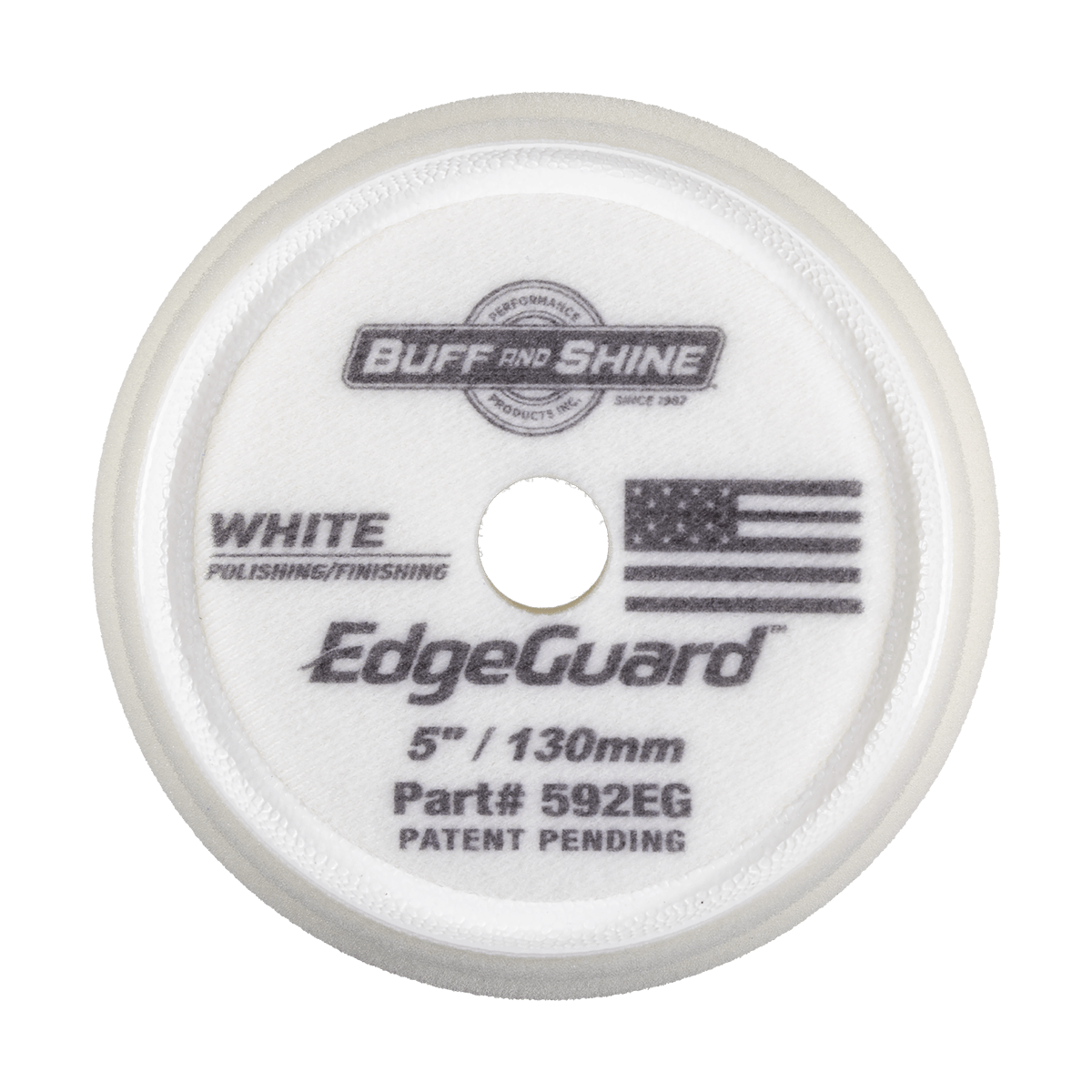 592EG - 5" White EdgeGuard™ Foam Pad - Polishing/Finishing