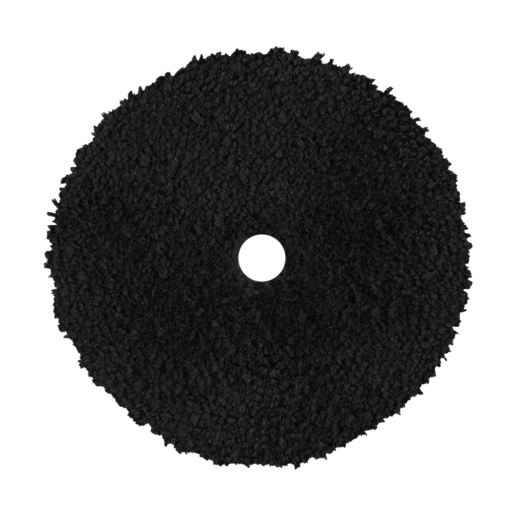 592MFP-BK - 5" URO Fiber® Microfiber Pad (Black Fibers) White Foam Interface - Finishing