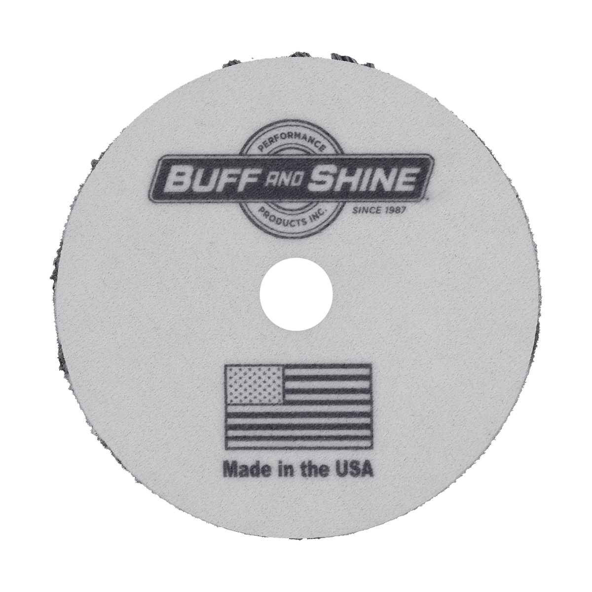 592MFP-BK - 5" URO Fiber® Microfiber Pad (Black Fibers) White Foam Interface - Finishing