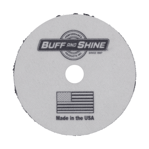 592MFP-BK - 5" URO Fiber® Microfiber Pad (Black Fibers) White Foam Interface - Finishing
