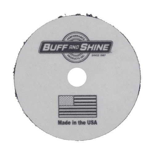 592MFP - 5" URO Fiber® Microfiber Pad (Black/White Fibers) White Foam Interface - Cutting