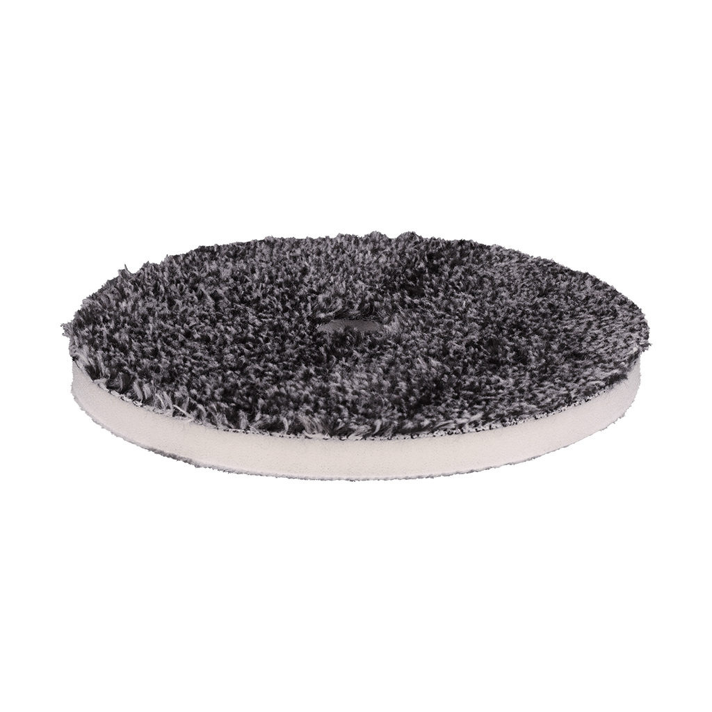 592MFP - 5" URO Fiber® Microfiber Pad (Black/White Fibers) White Foam Interface - Cutting