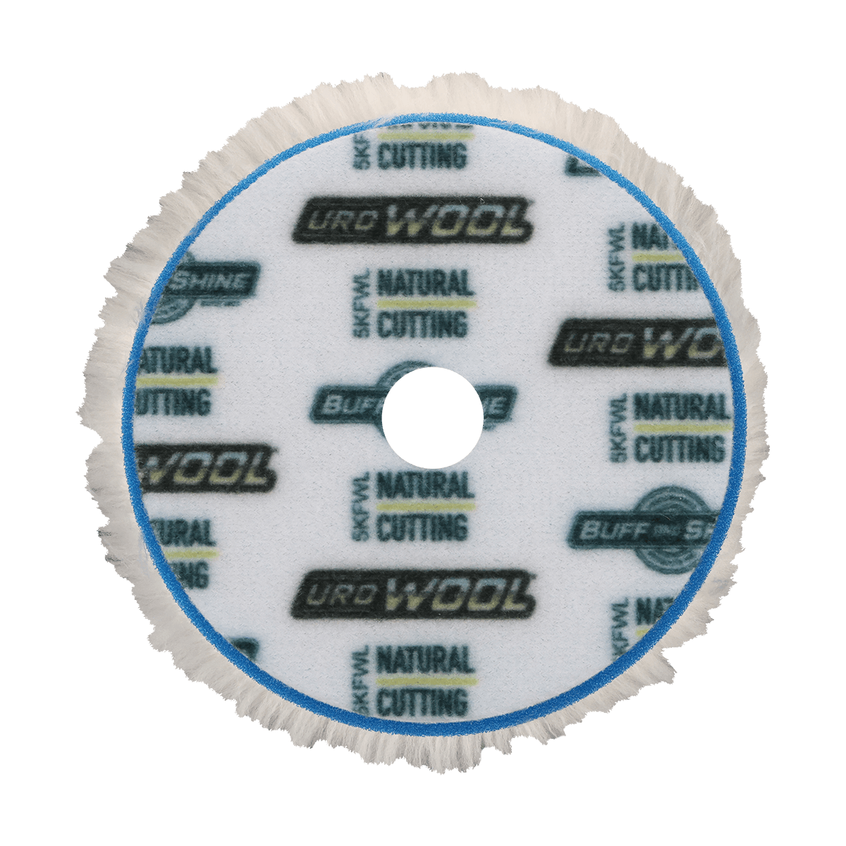 5KFWL - 5" Natural 100% Knitted Wool (Edge Bevel) URO Wool® Pad - Soft Cut