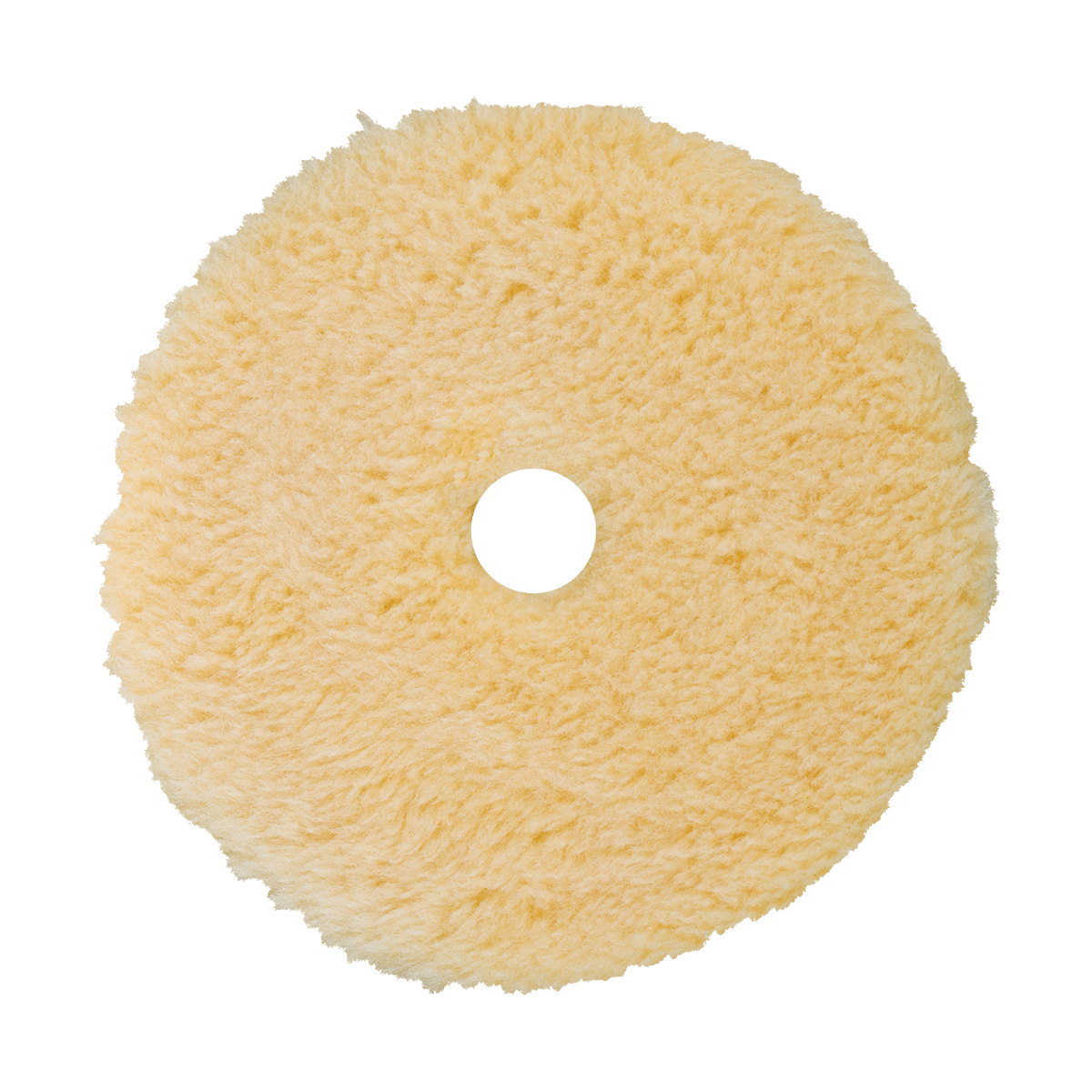 5KFWY - 5" Yellow Knitted Wool (Edge Bevel) URO Wool® Pad - Polishing