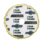 5KFWY - 5" Yellow Knitted Wool (Edge Bevel) URO Wool® Pad - Polishing
