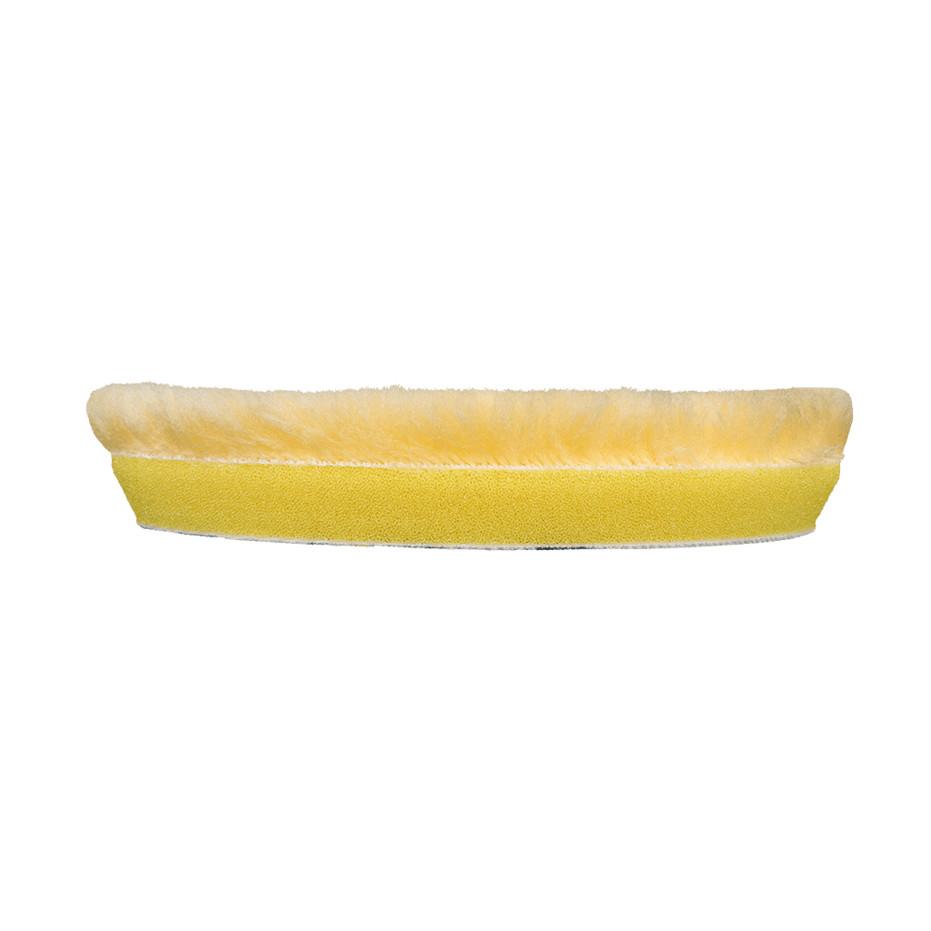 5KFWY - 5" Yellow Knitted Wool (Edge Bevel) URO Wool® Pad - Polishing