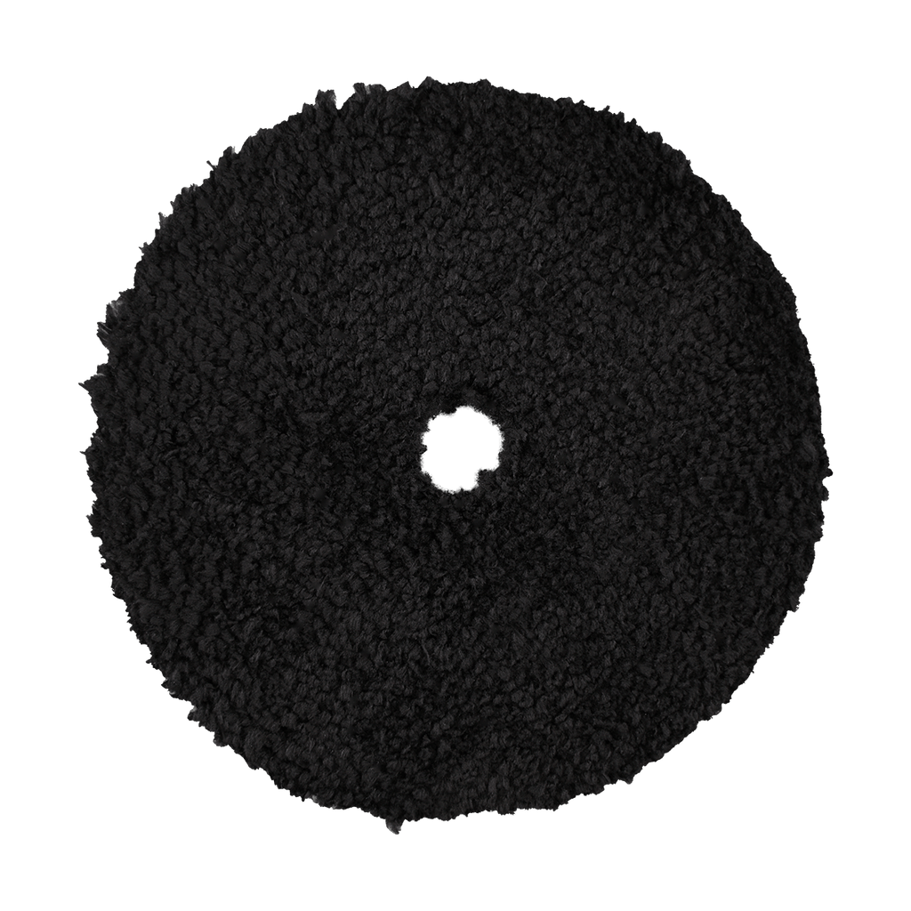 620MFP - 6" Black Standard Microfiber Pad with Black Foam Interface - Finishing