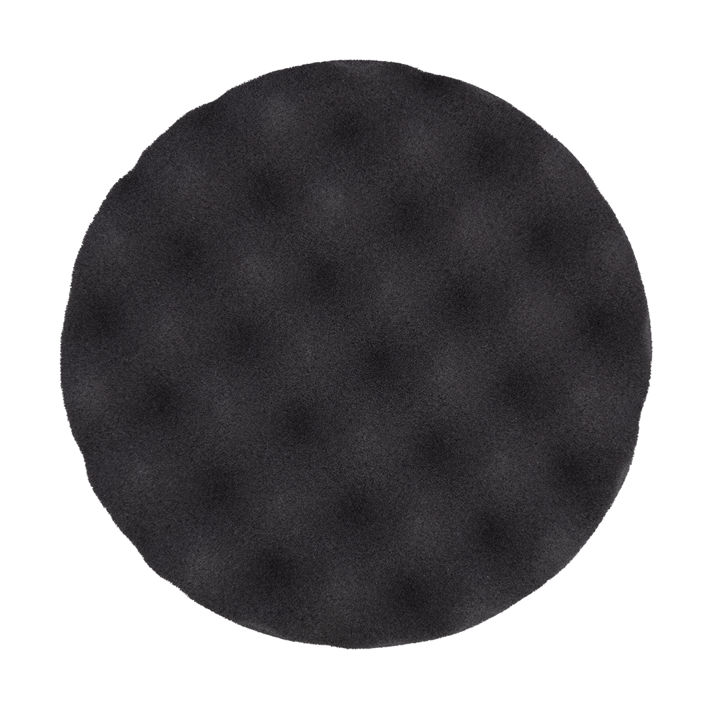620WR - 6" Black Soft Foam Center Ring Pad (Convoluted Face) - Final Finishing