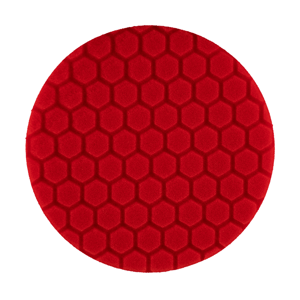 621RH - 6" Red Soft Foam Center Ring Pad (Hex Face) - Final Finishing
