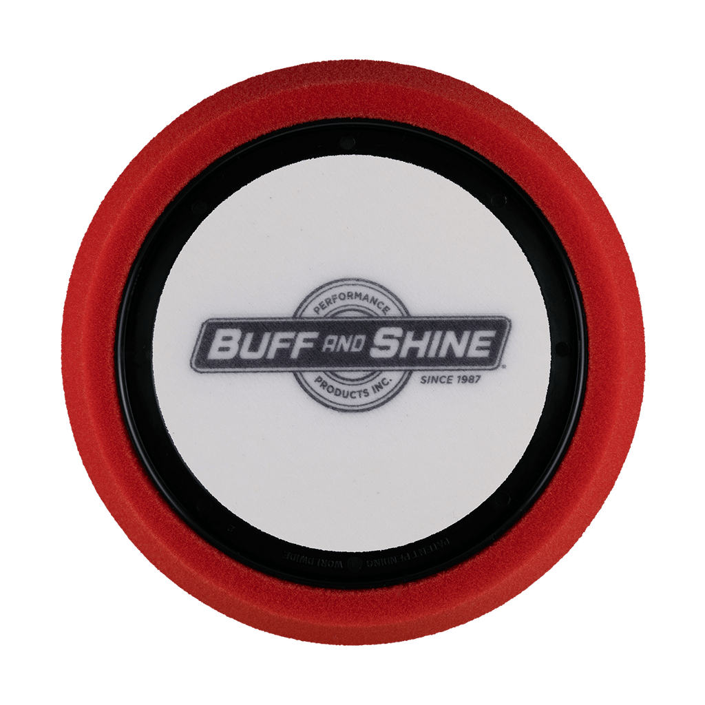 621RH - 6" Red Soft Foam Center Ring Pad (Hex Face) - Final Finishing