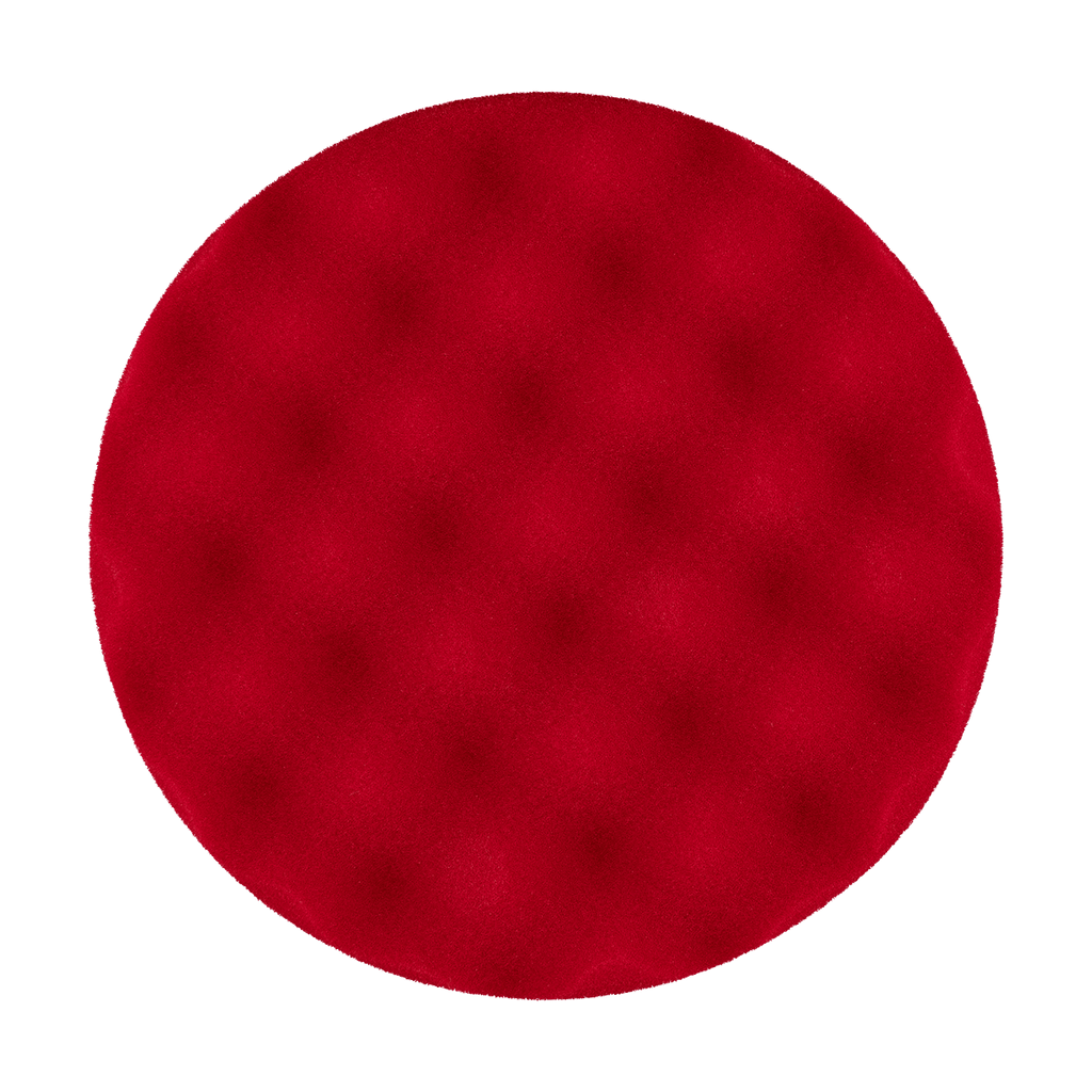 621WR - 6" Red Soft Foam Center Ring Pad (Convoluted Face) - Final Finishing